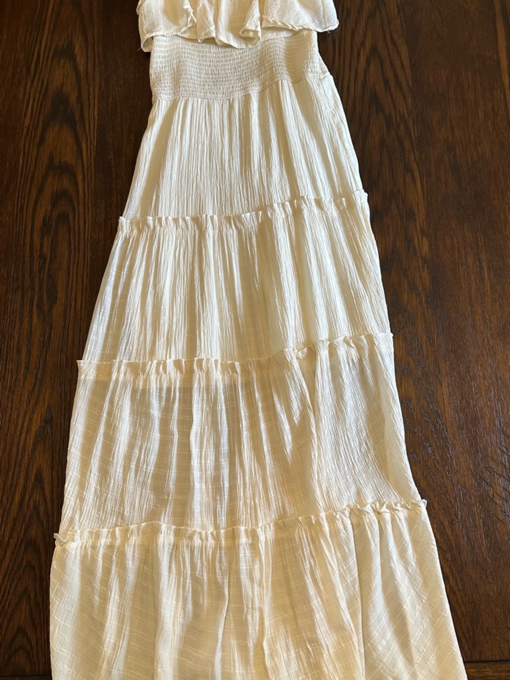 Altar'd State Cream Tiered Maxi Dress